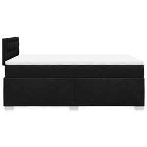 Κρεβάτι Boxspring με Στρώμα Μαύρο 120x190 εκ. Υφασμάτινο
