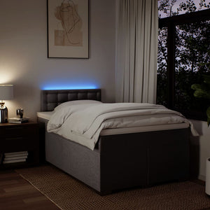 Κρεβάτι Boxspring με Στρώμα Taupe 120x190 εκ. Υφασμάτινο