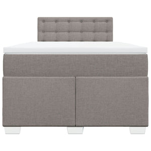 Κρεβάτι Boxspring με Στρώμα Taupe 120x190 εκ. Υφασμάτινο