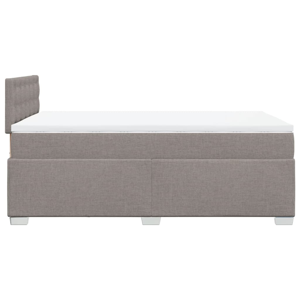 Κρεβάτι Boxspring με Στρώμα Taupe 120x190 εκ. Υφασμάτινο