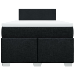 Κρεβάτι Boxspring με Στρώμα Μαύρο 120x200 εκ. Υφασμάτινο - Pakobazaar