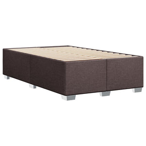 Κρεβάτι Boxspring με Στρώμα Σκούρο Καφέ 120x200 εκ. Υφασμάτινο - Pakobazaar