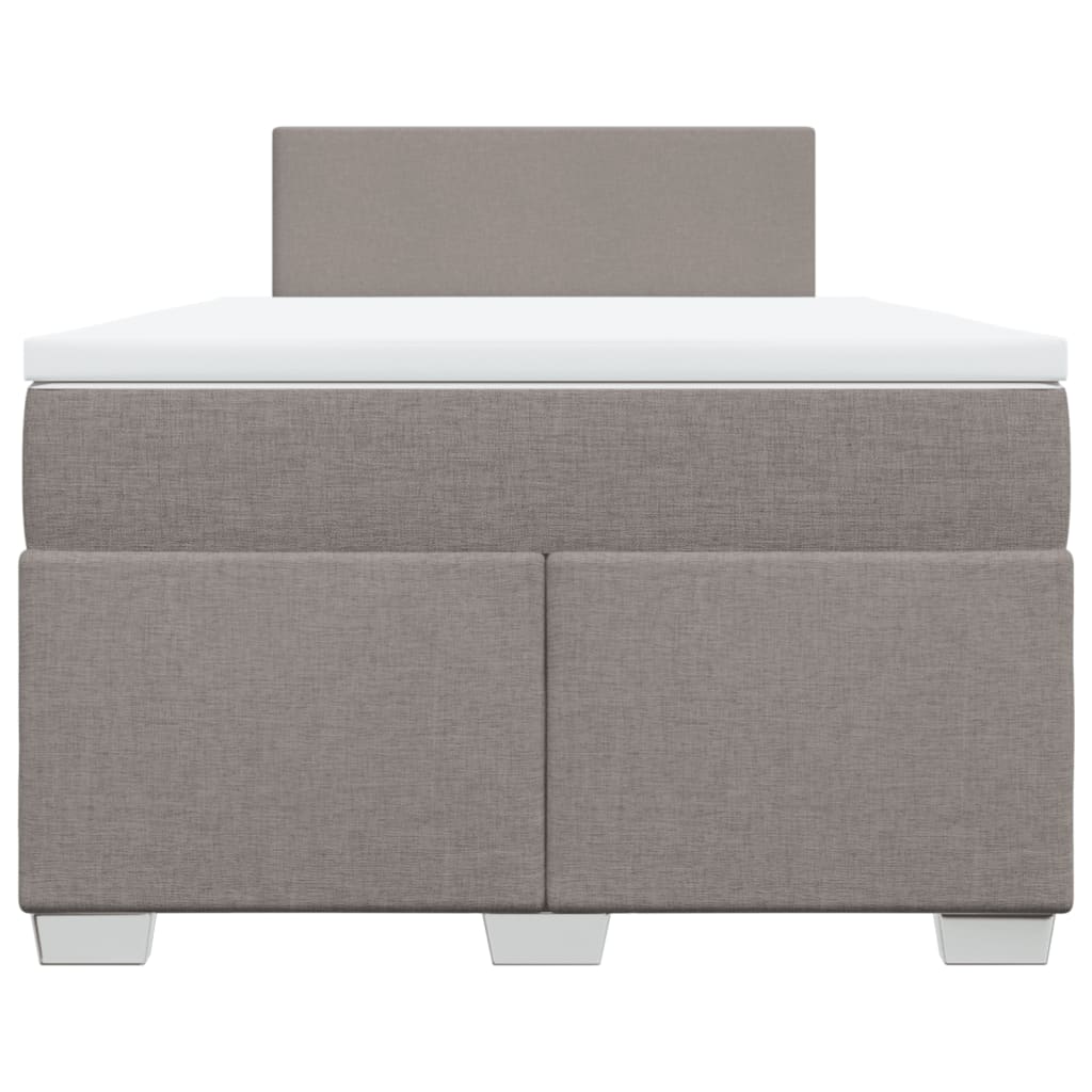 Κρεβάτι Boxspring με Στρώμα Taupe 120x200 εκ. Υφασμάτινο - Pakobazaar