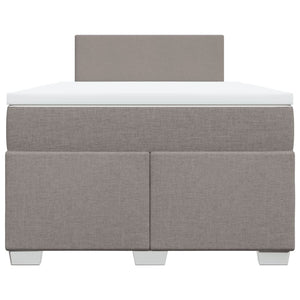 Κρεβάτι Boxspring με Στρώμα Taupe 120x200 εκ. Υφασμάτινο - Pakobazaar
