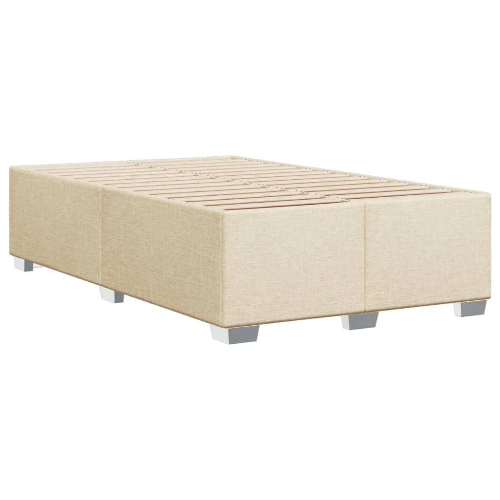 Κρεβάτι Boxspring με Στρώμα Κρεμ 120x200 εκ. Υφασμάτινο - Pakobazaar
