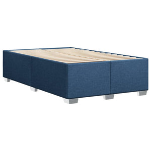 Κρεβάτι Boxspring με Στρώμα Μπλε 120x200 εκ. Υφασμάτινο - Pakobazaar