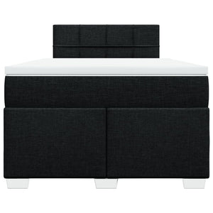 Κρεβάτι Boxspring με Στρώμα Μαύρο 120x200 εκ. Υφασμάτινο - Pakobazaar
