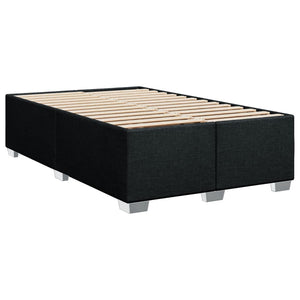 Κρεβάτι Boxspring με Στρώμα Μαύρο 120x200 εκ. Υφασμάτινο - Pakobazaar