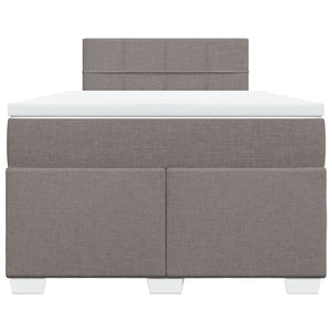 Κρεβάτι Boxspring με Στρώμα Taupe 120x200 εκ. Υφασμάτινο - Pakobazaar