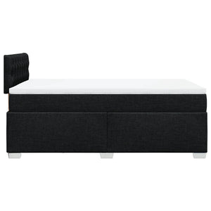 Κρεβάτι Boxspring με Στρώμα Μαύρο 120x200 εκ. Υφασμάτινο - Pakobazaar