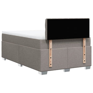 Κρεβάτι Boxspring με Στρώμα Taupe 120x200 εκ. Υφασμάτινο - Pakobazaar