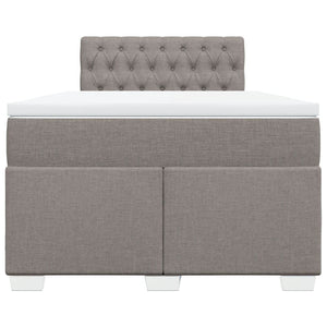 Κρεβάτι Boxspring με Στρώμα Taupe 120x200 εκ. Υφασμάτινο - Pakobazaar