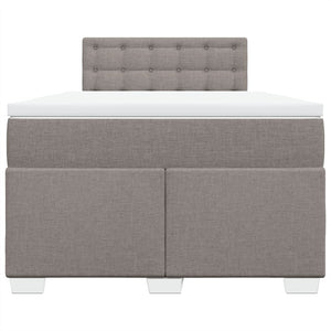 Κρεβάτι Boxspring με Στρώμα Taupe 120x200 εκ. Υφασμάτινο - Pakobazaar