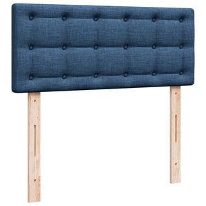 Κρεβάτι Boxspring με Στρώμα Μπλε 120x200 εκ. Υφασμάτινο - Pakobazaar
