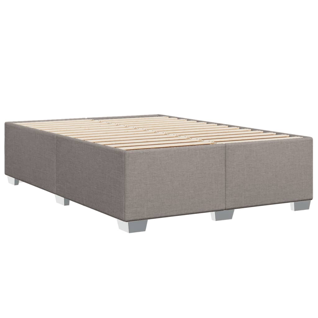 Κρεβάτι Boxspring με Στρώμα Taupe 140x190 εκ. Υφασμάτινο