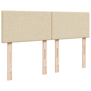 Κρεβάτι Boxspring με Στρώμα Κρεμ 140x190 εκ. Υφασμάτινο - Pakobazaar