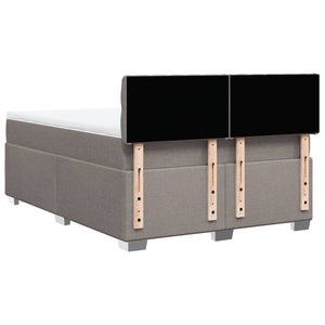 Κρεβάτι Boxspring με Στρώμα Taupe 140x190 εκ. Υφασμάτινο
