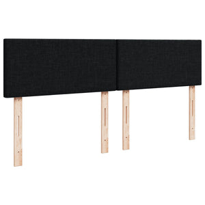 Κρεβάτι Boxspring με Στρώμα Μαύρο 140x200 εκ. Υφασμάτινο - Pakobazaar