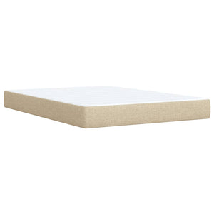 Κρεβάτι Boxspring με Στρώμα Κρεμ 140x200 εκ. Υφασμάτινο