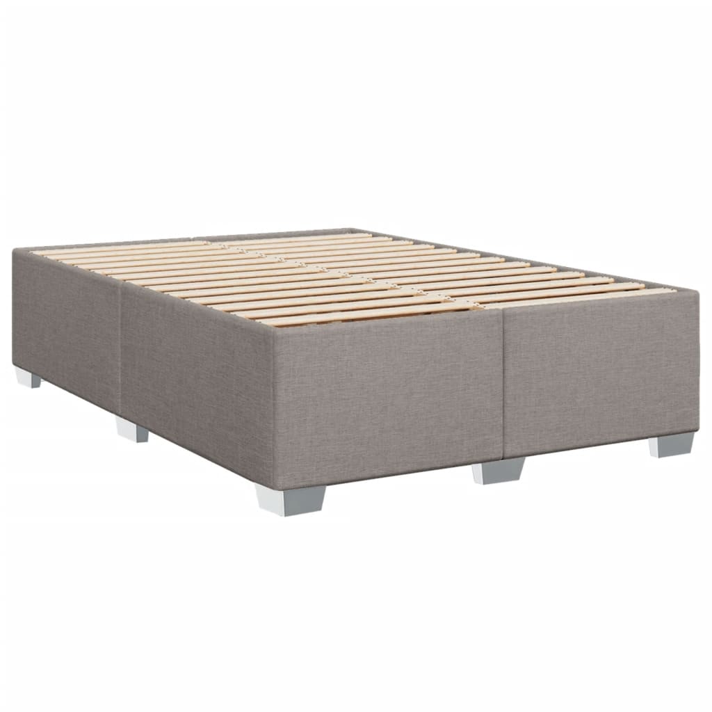 Κρεβάτι Boxspring με Στρώμα Taupe 140x200 εκ. Υφασμάτινο