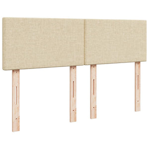 Κρεβάτι Boxspring με Στρώμα Κρεμ 160x200 εκ. Υφασμάτινο - Pakobazaar