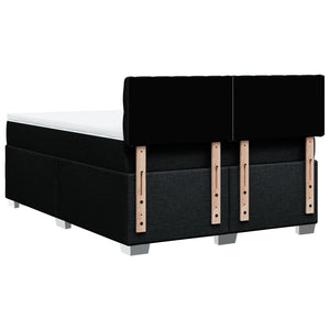 Κρεβάτι Boxspring με Στρώμα Μαύρο 160x200 εκ. Υφασμάτινο - Pakobazaar