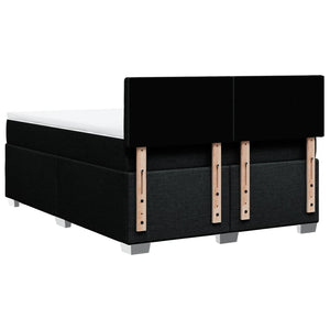 Κρεβάτι Boxspring με Στρώμα Μαύρο 160x200 εκ. Υφασμάτινο - Pakobazaar