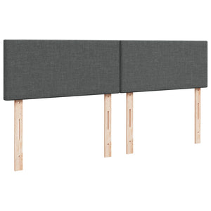 Κρεβάτι Boxspring με Στρώμα Σκούρο Γκρι 180x200 εκ Υφασμάτιν - Pakobazaar