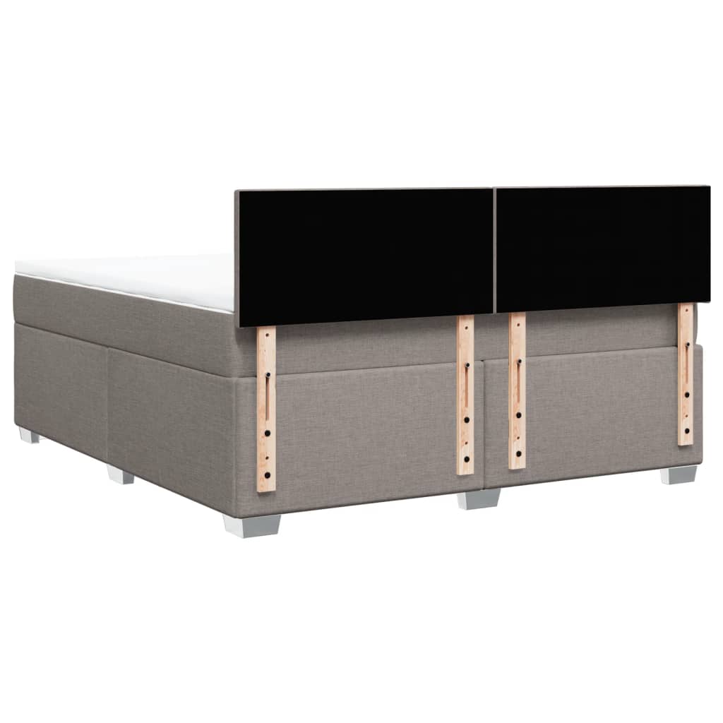 Κρεβάτι Boxspring με Στρώμα Taupe 180x200 εκ. Υφασμάτινο