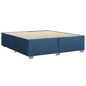 Κρεβάτι Boxspring με Στρώμα Μπλε 180x200 εκ. Υφασμάτινο