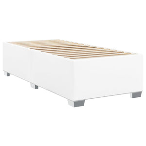 Κρεβάτι Boxspring με Στρώμα Λευκό 80 x 200 εκ. Συνθετικό Δέρμα - Pakobazaar