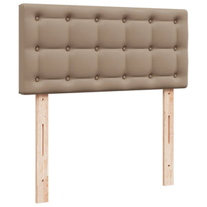 Κρεβάτι Boxspring με Στρώμα Καπουτσίνο 120x190εκ.από Συνθ.Δέρμα - Pakobazaar