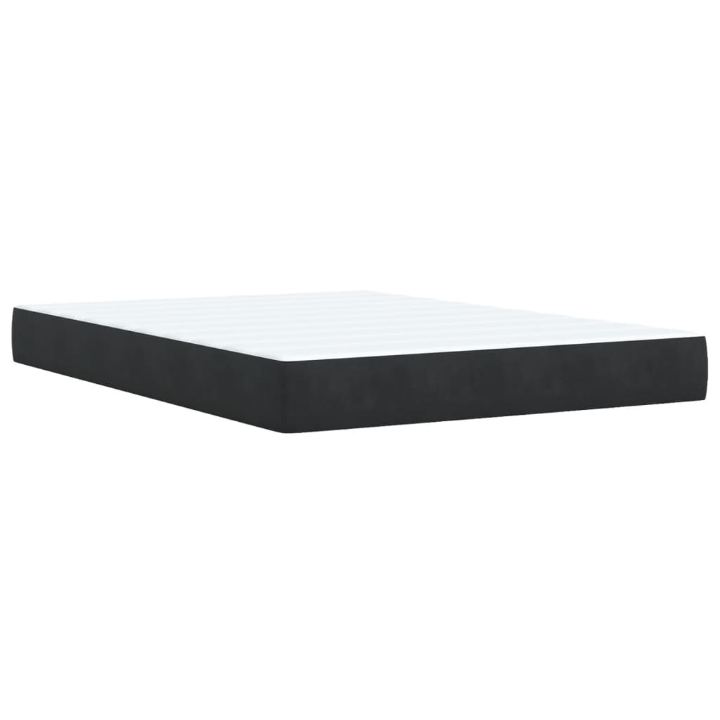 Κρεβάτι Boxspring με Στρώμα Μαύρο 160x200εκ.από Συνθετικό Δέρμα - Pakobazaar