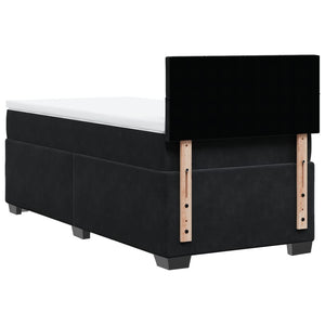 Κρεβάτι Boxspring με Στρώμα Μαύρο 80 x 200 εκ. Βελούδινο - Pakobazaar