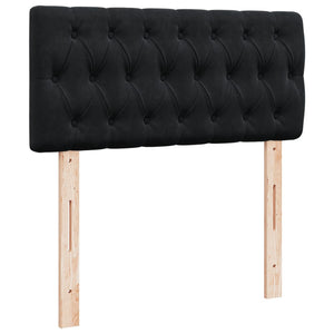 Κρεβάτι Boxspring με Στρώμα Μαύρο 80 x 200 εκ. Βελούδινο - Pakobazaar