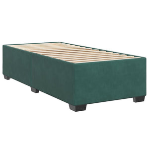 Κρεβάτι Boxspring με Στρώμα Σκούρο Πράσινο 100x200εκ. Βελούδινο