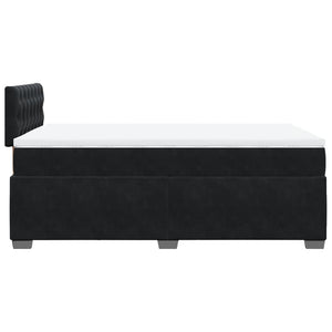 Κρεβάτι Boxspring με Στρώμα Μαύρο 120x190 εκ. Βελούδινο - Pakobazaar