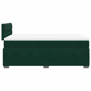 Κρεβάτι Boxspring με Στρώμα Σκούρο Πράσινο 120x190εκ. Βελούδινο - Pakobazaar