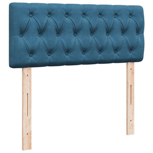 Κρεβάτι Boxspring με Στρώμα Μπλε 120x190 εκ. Βελούδινο