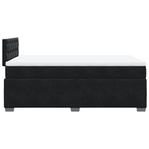 Κρεβάτι Boxspring με Στρώμα Μαύρο 120x190 εκ. Βελούδινο - Pakobazaar