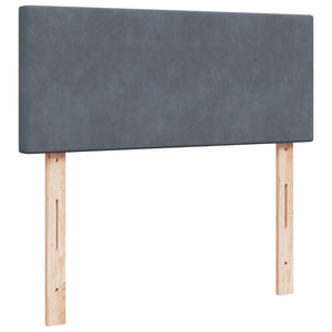 Κρεβάτι Boxspring με Στρώμα Σκούρο Γκρι 120x200 εκ. Βελούδινο - Pakobazaar