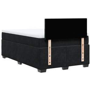 Κρεβάτι Boxspring με Στρώμα Μαύρο 120 x 200 εκ. Βελούδινο - Pakobazaar