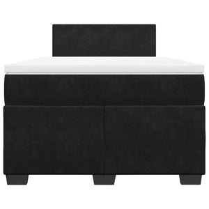 Κρεβάτι Boxspring με Στρώμα Μαύρο 120 x 200 εκ. Βελούδινο - Pakobazaar