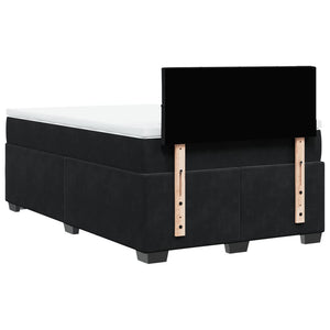 Κρεβάτι Boxspring με Στρώμα Μαύρο 120 x 200 εκ. Βελούδινο - Pakobazaar