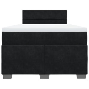 Κρεβάτι Boxspring με Στρώμα Μαύρο 120 x 200 εκ. Βελούδινο - Pakobazaar