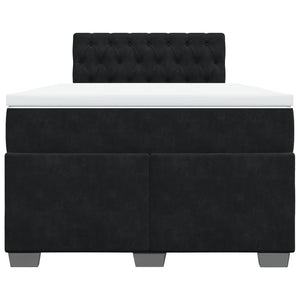 Κρεβάτι Boxspring με Στρώμα Μαύρο 120 x 200 εκ. Βελούδινο - Pakobazaar