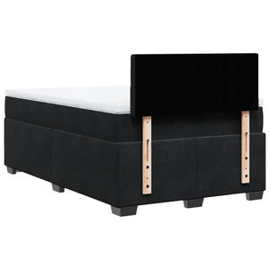 Κρεβάτι Boxspring με Στρώμα Μαύρο 120 x 200 εκ. Βελούδινο - Pakobazaar