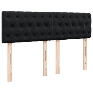 Κρεβάτι Boxspring με Στρώμα Μαύρο 140x190 εκ. Βελούδινο - Pakobazaar