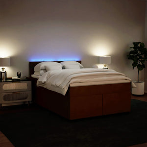 Κρεβάτι Boxspring με Στρώμα Ροζ 160x200 εκ. Βελούδινο - Pakobazaar