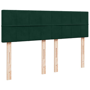 Κρεβάτι Boxspring με Στρώμα Σκούρο Πράσινο 160x200εκ. Βελούδινο - Pakobazaar